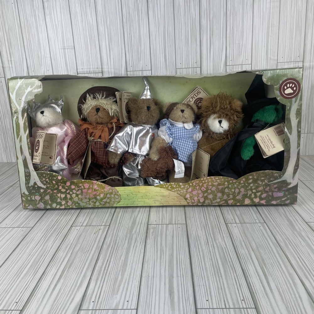 NOS Boyds Bears‎ Wizard Of Oz Collection 6 Piece Jointed Plush Set 567934  E